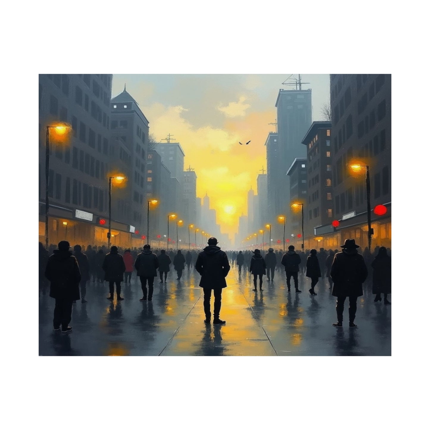 Satin Poster - 'By Myself' Painting Name
