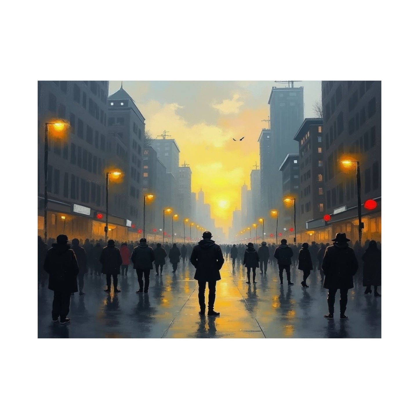 Satin Poster - 'By Myself' Painting Name