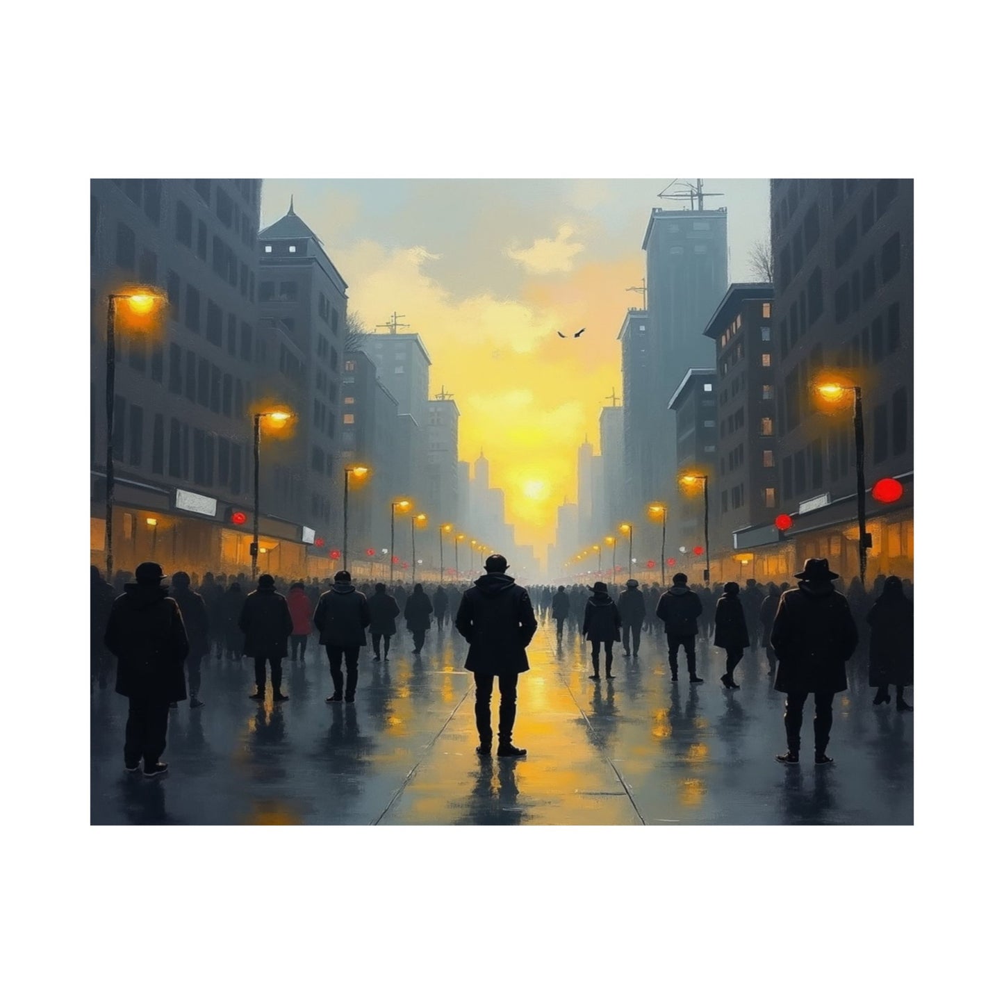 Satin Poster - 'By Myself' Painting Name